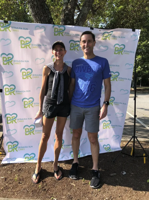 Erin and Tom at the Bermuda Triangle Challenge expo
