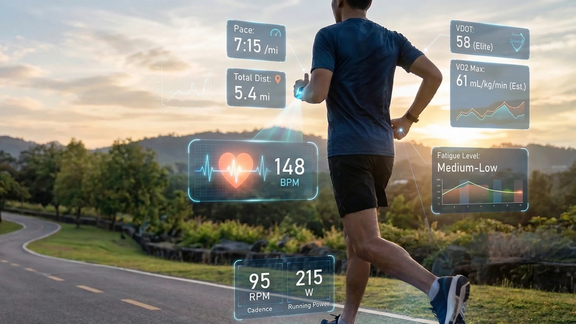 A GPS running watch resting on a notebook with handwritten pace zones.