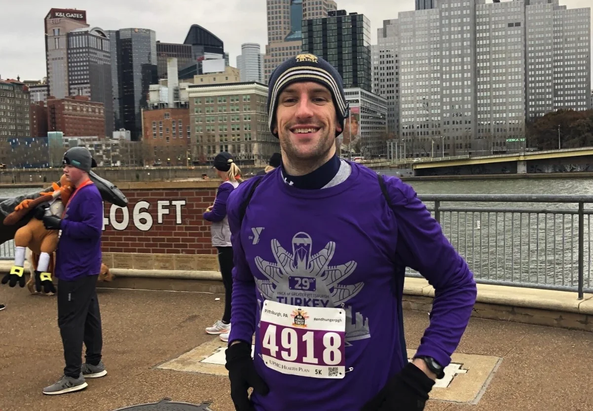 Tom after the Pittsburgh Turkey Trot 5K